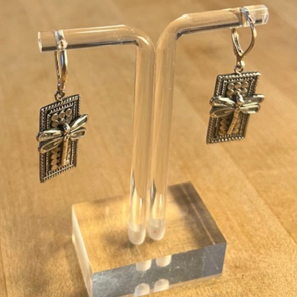 Sterling Silver Dragonfly Earrings from Indonesia – new in box - Picture 2 of 5